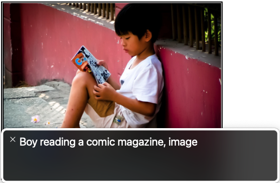 Boy reading a comic magazine