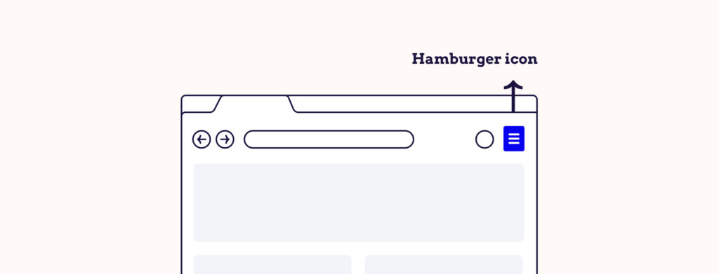 An example of a hamburger icon.
